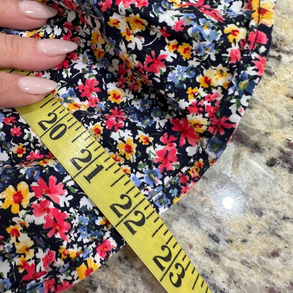 Floral-Print Puff-Sleeve Babydoll Top Old Navy Boho Elastic Stretch - Picture 9 of 9